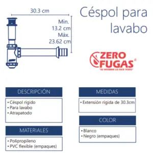 FLEXIMATIC - CESPOL Y CONTRA CANASTA DE LAVABO