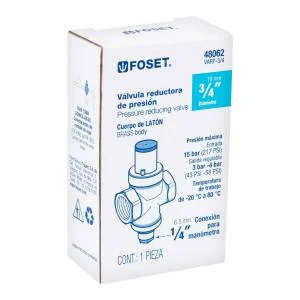 FOSET - VALVULAS BRONCE Y PVC